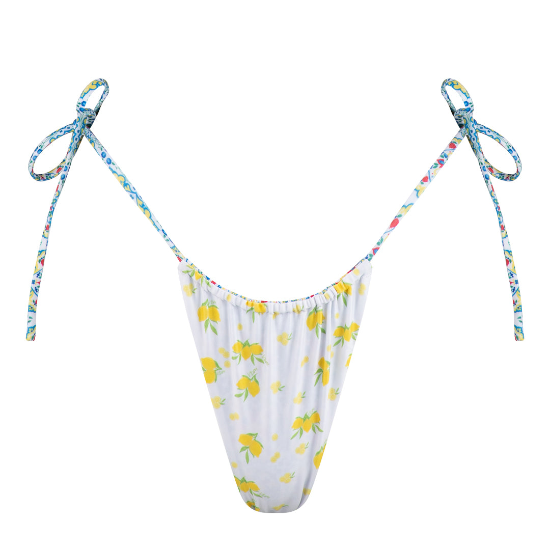 Tile Pattern String Bikini Bottom